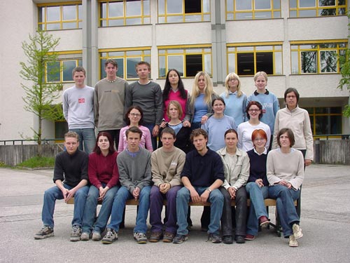 Maturanten der Klasse 5D HOB - Schuljahr 2000/01