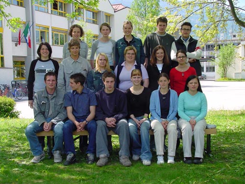 Maturanten der Klasse 5C HOB - Schuljahr 2001/02