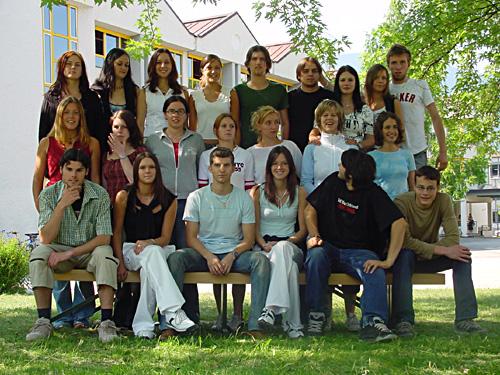 Maturanten der Klasse 5C HOB - Schuljahr 2002/03