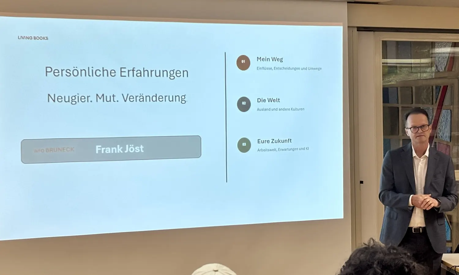 Frank Jöst als Living Book in der Mediothek
